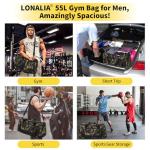 LONALIA 55L Camo Heavy Duty Duffle Bag