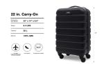 Wrangler 20" Black Hardside Spinner Luggage