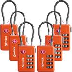 TSA Approved 4-Digit Luggage Locks - 6-Pack
