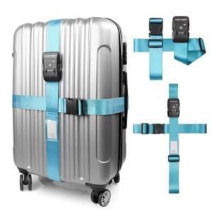 Adjustable TSA Approved Luggage Straps with Lock