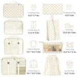 8 Piece Packing Cubes for Travel Organization