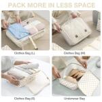 8 Piece Packing Cubes for Travel Organization
