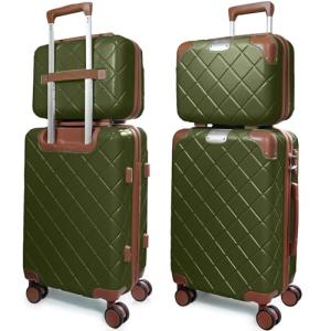Voytra TSA Lock Carry-On Luggage Set, Green