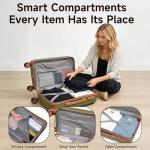 Voytra TSA Lock Carry-On Luggage Set, Green