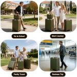 Voytra TSA Lock Carry-On Luggage Set, Green