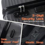 Rosamo 3-Piece Hardside Luggage Set with Locks