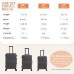 Rosamo 3-Piece Hardside Luggage Set with Locks