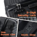 Rosamo 3-Piece Hardside Luggage Set with Locks