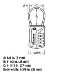 Master Lock TSA Approved Luggage Lock, Combo Set