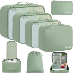 BAGAIL 8 Set Packing Cubes for Travel - Matcha Green