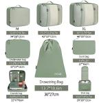 BAGAIL 8 Set Packing Cubes for Travel - Matcha Green