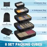 Packing Cubes Set for Travel Organizing Luggage