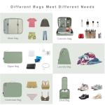 BAGAIL 8 Set Packing Cubes for Travel - Matcha Green