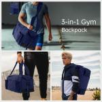 Kookoomia Waterproof Gym Duffle Bag with Shoe Compartment