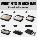 Kookoomia Packing Cubes Set for Travel, Black