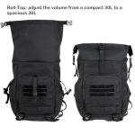 Expandable Water-Resistant Roll-Top Backpack 30L-36L