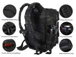 LHI Tactical 45L Military Backpack - Black