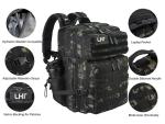 LHI Tactical 45L Military Backpack - Black