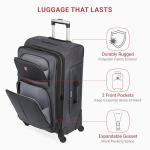 SWISSGEAR Durable 25-Inch Expandable Luggage - Dark Grey