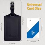 Travelambo Black Luggage Tags 2-Pack - Privacy Protection