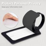 Travelambo Black Luggage Tags 2-Pack - Privacy Protection