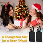 Travelambo Black Luggage Tags 2-Pack - Privacy Protection