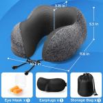 Travel Pillow Set with Eye Mask and Earplugs