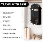 Heavy Duty Travel Garment Bag with Pockets