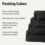 Amazon Essentials Packing Cubes Travel Set - Black