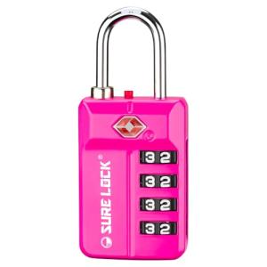 TSA Approved 4-Digit Combination Luggage Lock - Pink