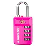 TSA Approved 4-Digit Combination Luggage Lock - Pink