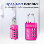 TSA Approved 4-Digit Combination Luggage Lock - Pink