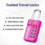 TSA Approved 4-Digit Combination Luggage Lock - Pink