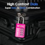 TSA Approved 4-Digit Combination Luggage Lock - Pink