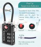 TSA Approved Luggage Locks - Black 4 Pack