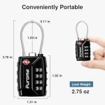 Puroma TSA Approved 4-Digit Luggage Locks - 2 Pack
