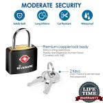 4 Pack TSA Approved Brass Travel Luggage Locks