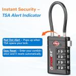 Forge TSA Approved 4-Digit Luggage Locks - 2 Pack