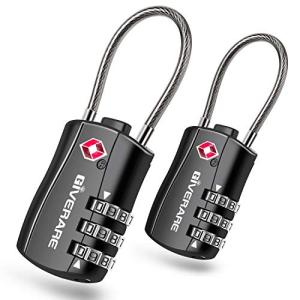 GIVERARE TSA Approved Combination Luggage Locks - 2 Pack