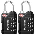Puroma TSA Approved 4-Digit Luggage Locks - 2 Pack