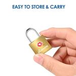 4 Pack TSA Approved Brass Luggage Locks