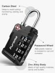 Puroma TSA Approved 4-Digit Luggage Locks - 2 Pack