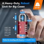 Forge TSA-Approved 4-Digit Combination Lock - Red 2-Pack