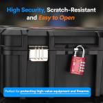 Forge TSA-Approved 4-Digit Combination Lock - Red 2-Pack
