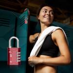 Forge TSA-Approved 4-Digit Combination Lock - Red 2-Pack
