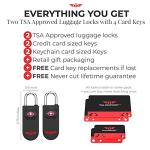 Keyless TSA Approved Luggage Locks - 2 Pack