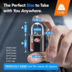 Forge TSA Approved Dimple Key Luggage Locks 2 Pack