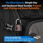 Forge TSA Approved Dimple Key Luggage Locks 2 Pack