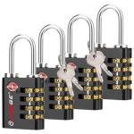Forge TSA Approved Dual-Access Luggage Lock (4 Pack)