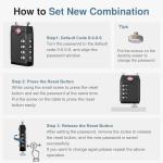 Puroma TSA Approved 4-Digit Luggage Lock Set